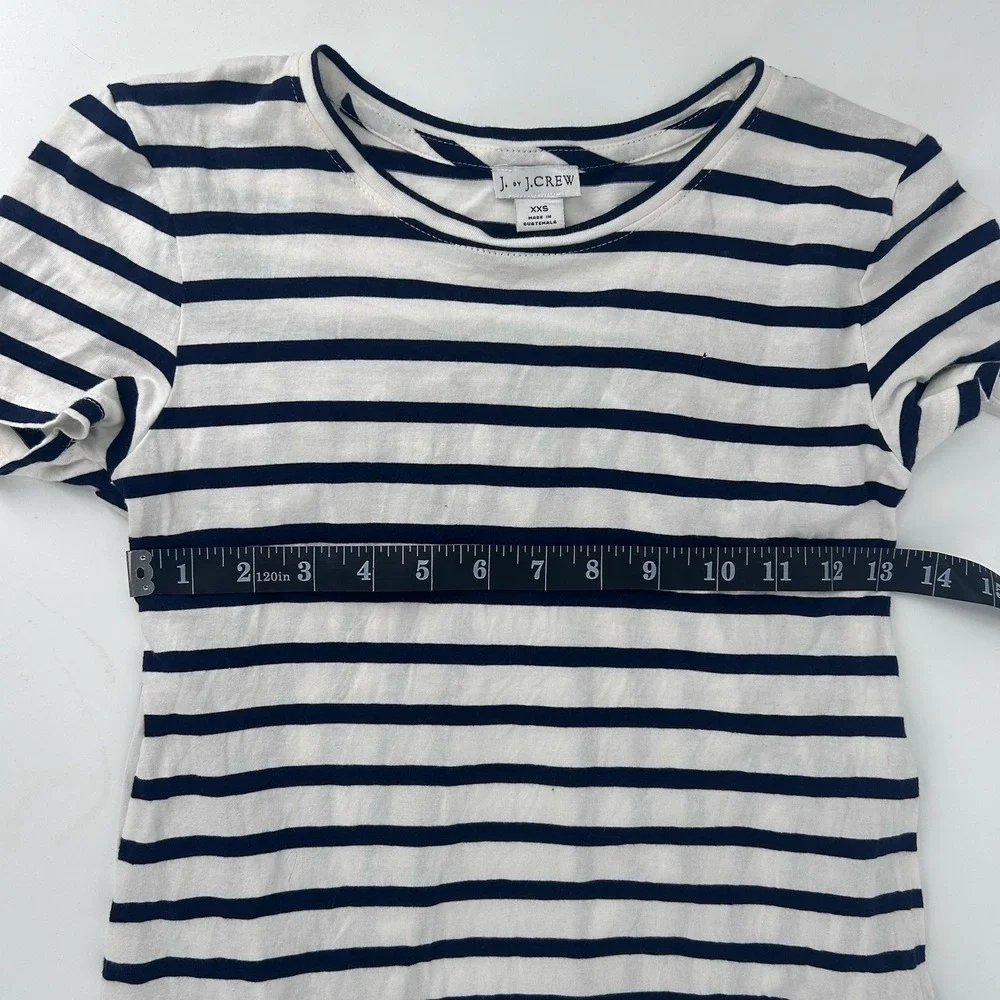 J.Crew - J by J.Crew Striped Tie Back Top XXS Blue White Shirt